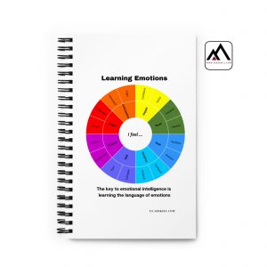 Learning Emotions Notebook | Journal for Mental Health Wellness | 24 Emotions Wheel