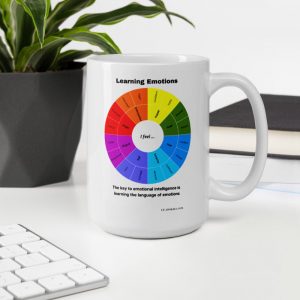 LEARNING EMOTIONS 15 oz White Mug | 24 Emotions Wheel