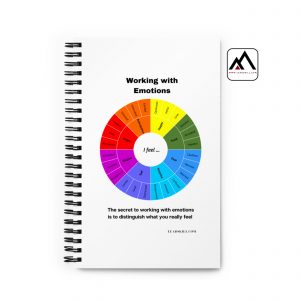 Working with Emotions spiral notebook | Good Therapy Journal | 32 Emotions wheel