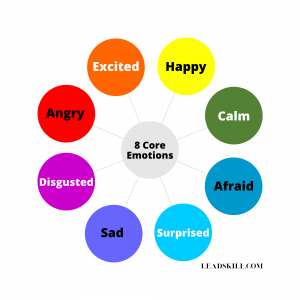 8 core emotions in a ring