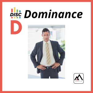 Dominance with a picture of a businessman with hands on his hips in a commanding posture